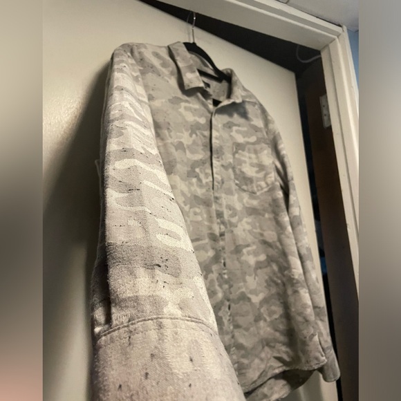 Marc Anthony Mens Long Sleeve Button Down XXL Slim Fit Camo - Picture 3 of 12